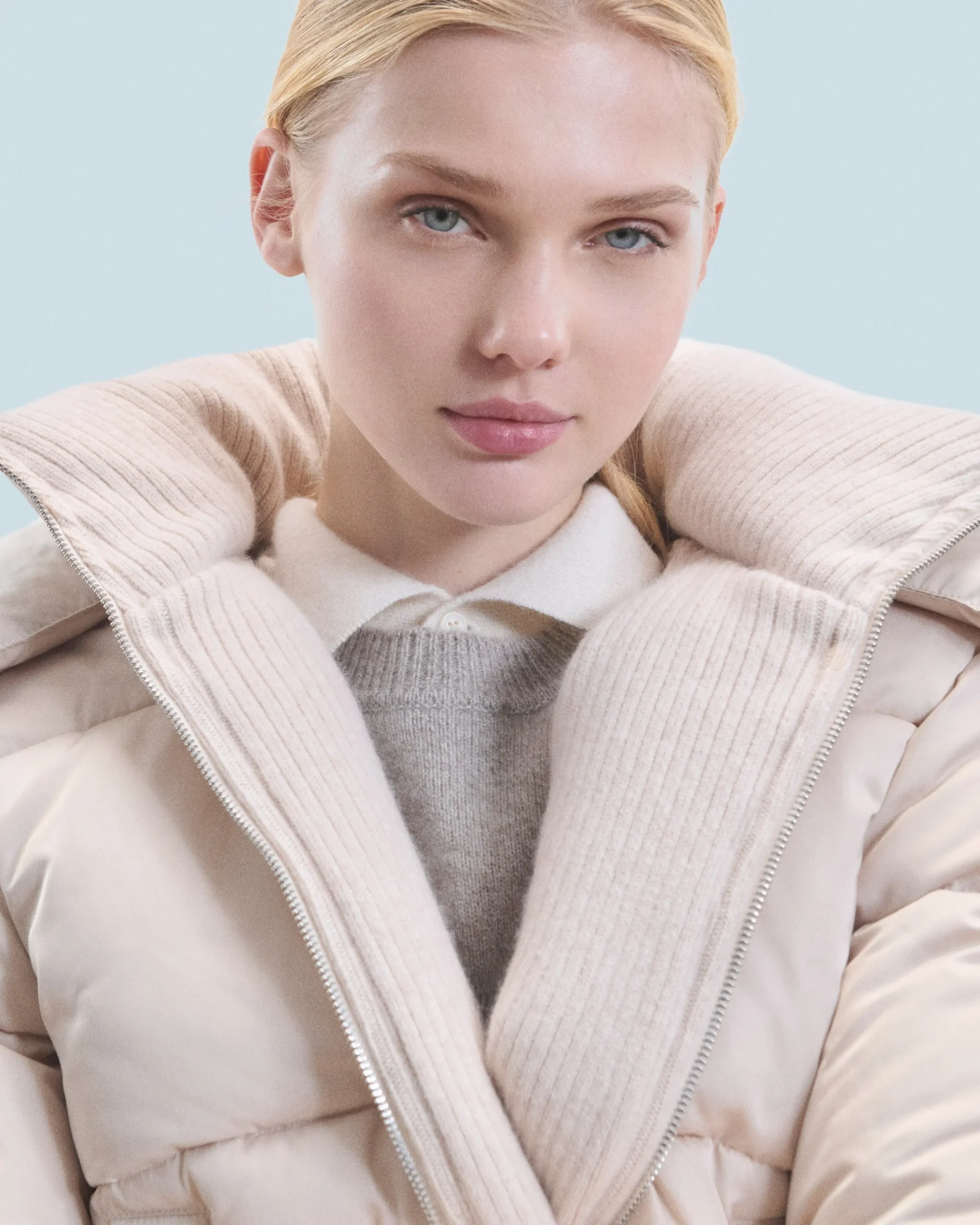 FROM FUTURE Outerwear Doudoune Doublure Cachemire Sable Discount