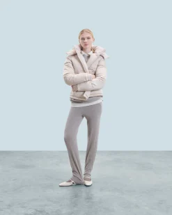 FROM FUTURE Outerwear Doudoune Doublure Cachemire Sable Discount