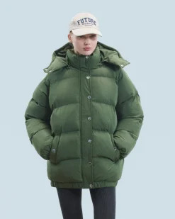 FROM FUTURE Outerwear Doudoune Mi-longue Kaki Best Sale