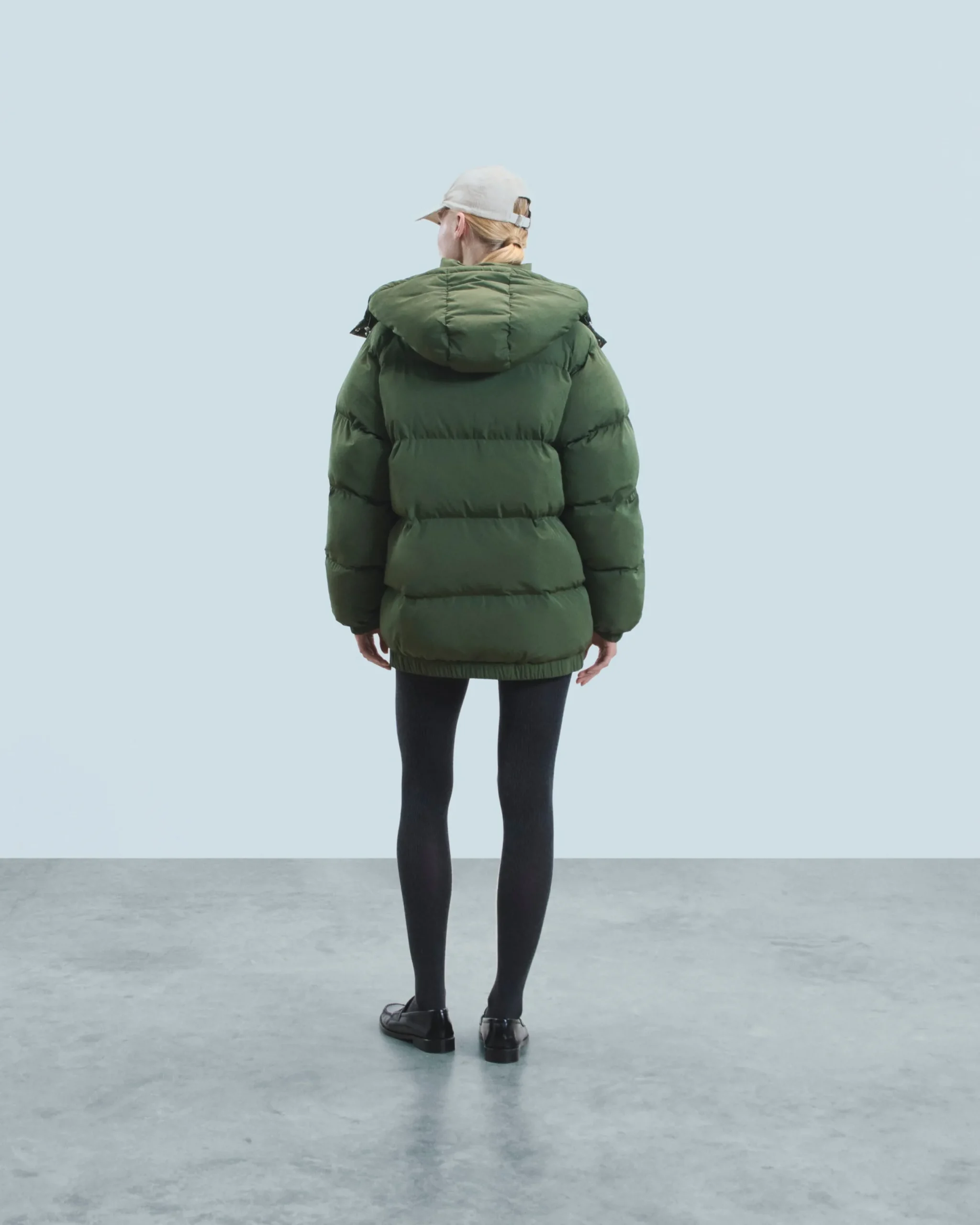 FROM FUTURE Outerwear Doudoune Mi-longue Kaki Best Sale