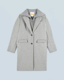 FROM FUTURE Outerwear Manteau GrisChinéClair Hot