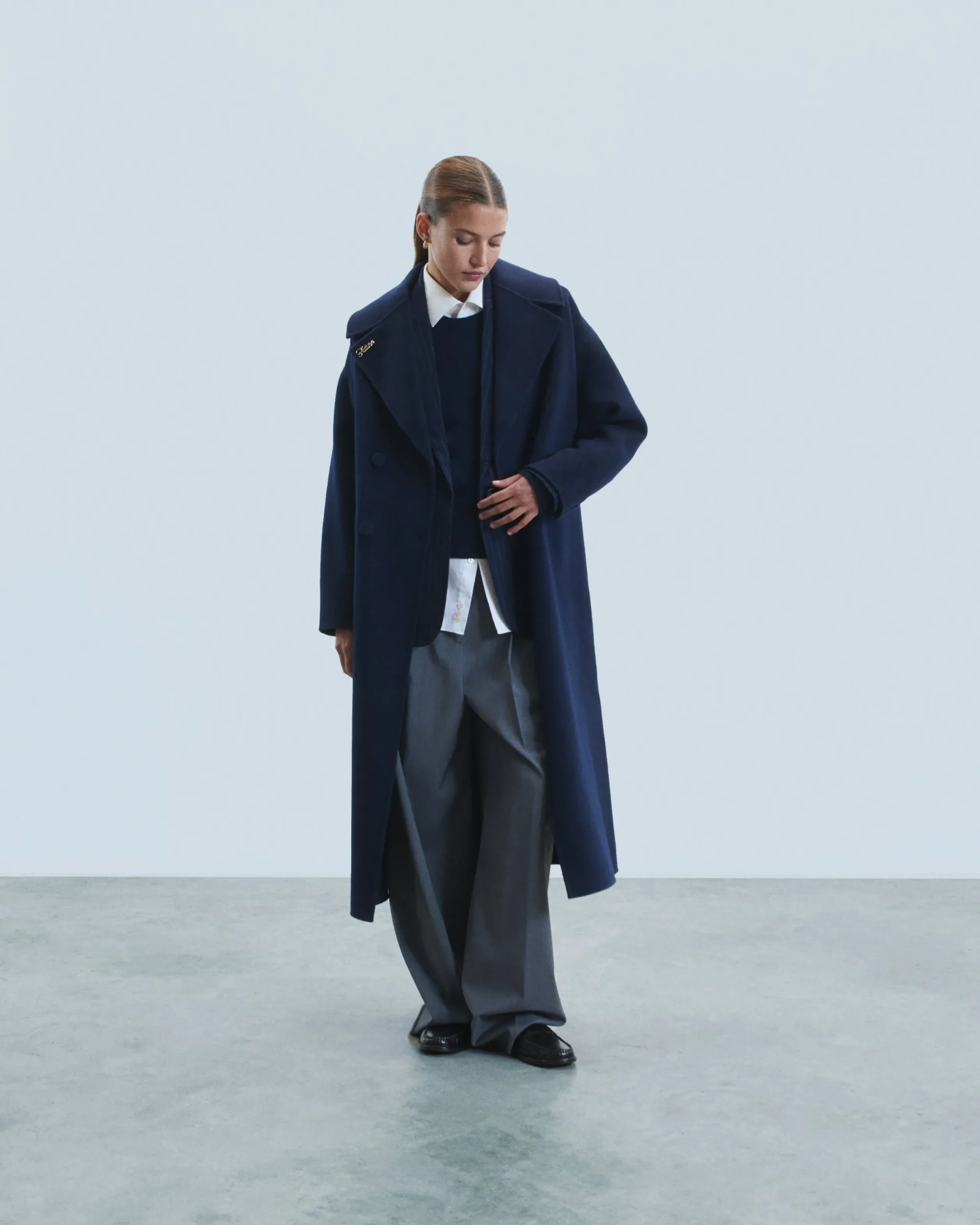 FROM FUTURE Outerwear Manteau Double Boutonnage Navy Outlet