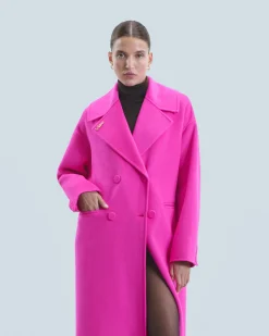 FROM FUTURE Outerwear Manteau Double Boutonnage UtopicPink Clearance