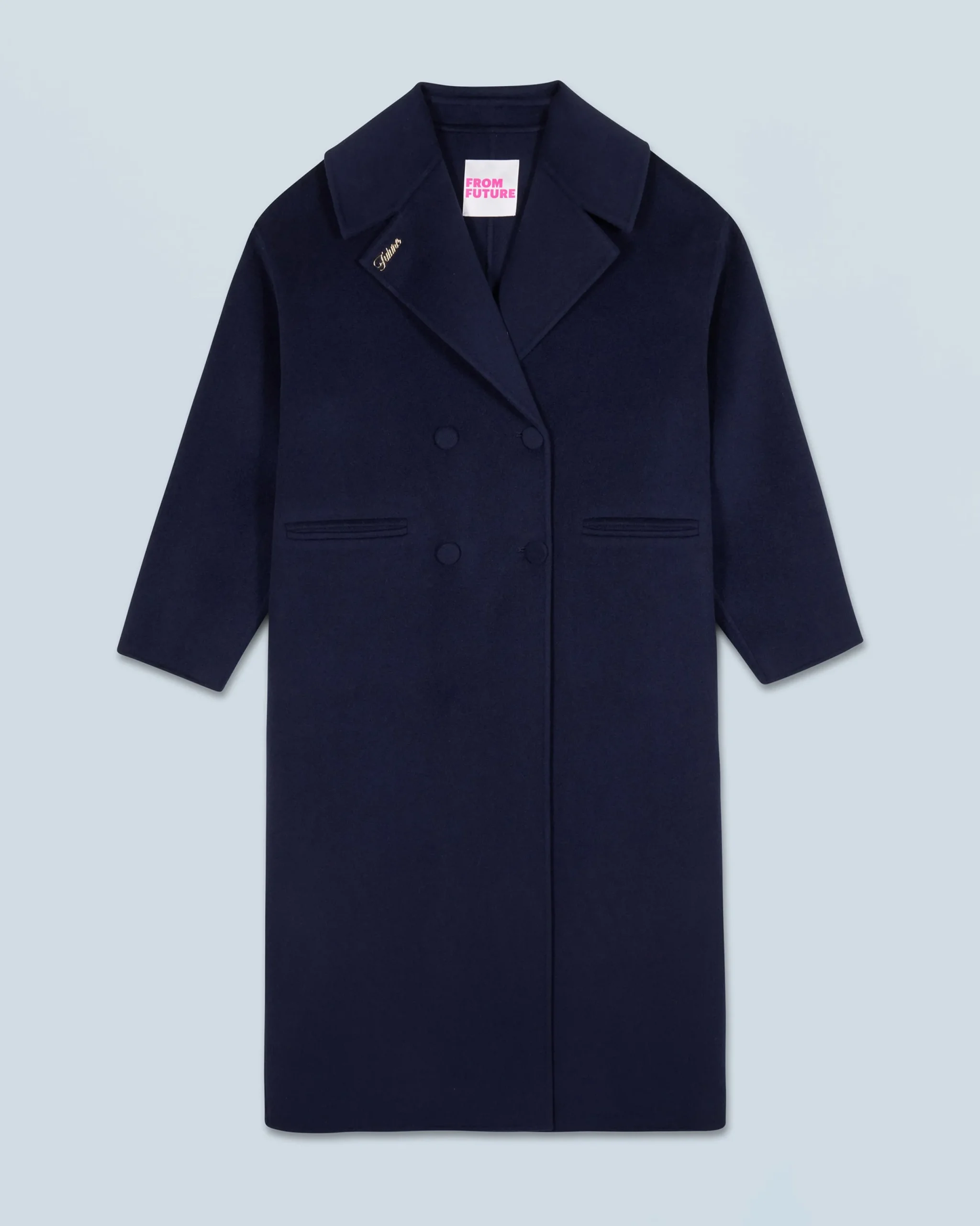 FROM FUTURE Outerwear Manteau Double Boutonnage Navy Outlet
