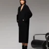 FROM FUTURE Outerwear Manteau Long Double Face Noir Hot