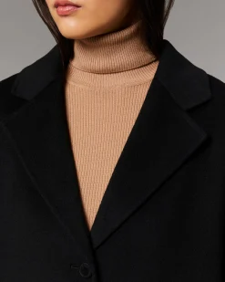 FROM FUTURE Outerwear Manteau Long Double Face Noir Hot