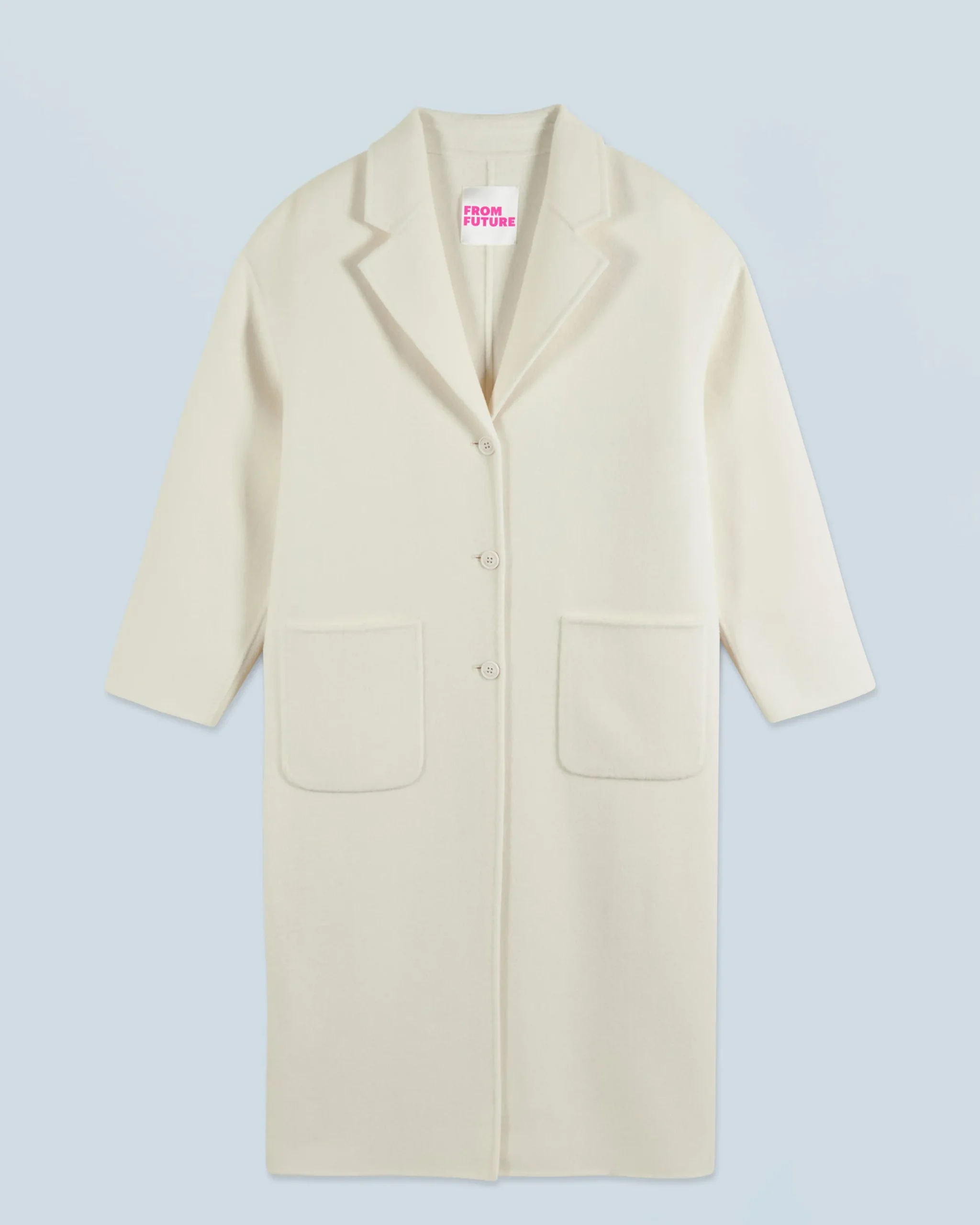 FROM FUTURE Outerwear Manteau Long Double Face Ecru Sale