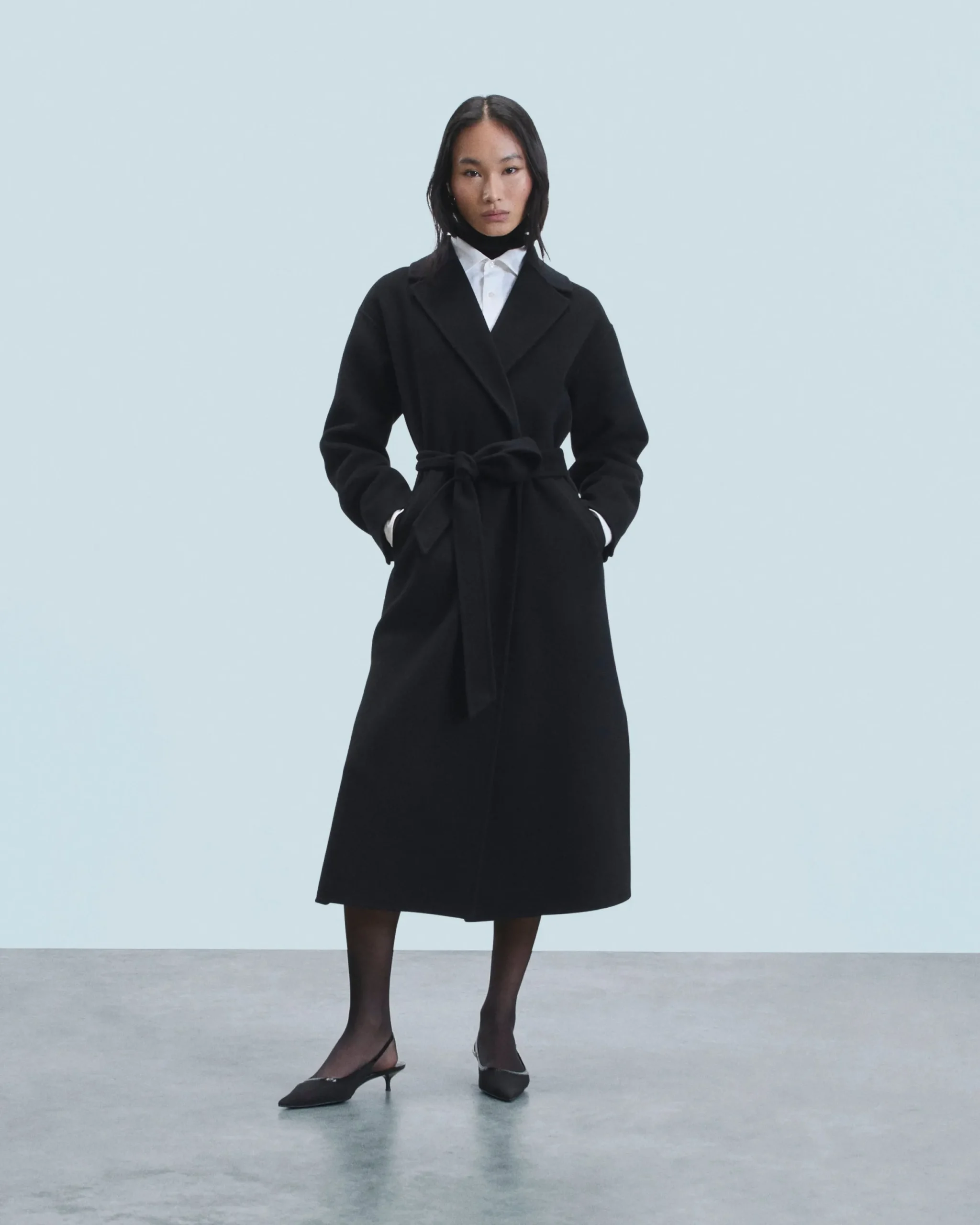 FROM FUTURE Outerwear Manteau Peig Noir New