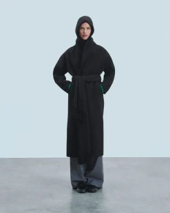 FROM FUTURE Outerwear Manteau Peig Noir New