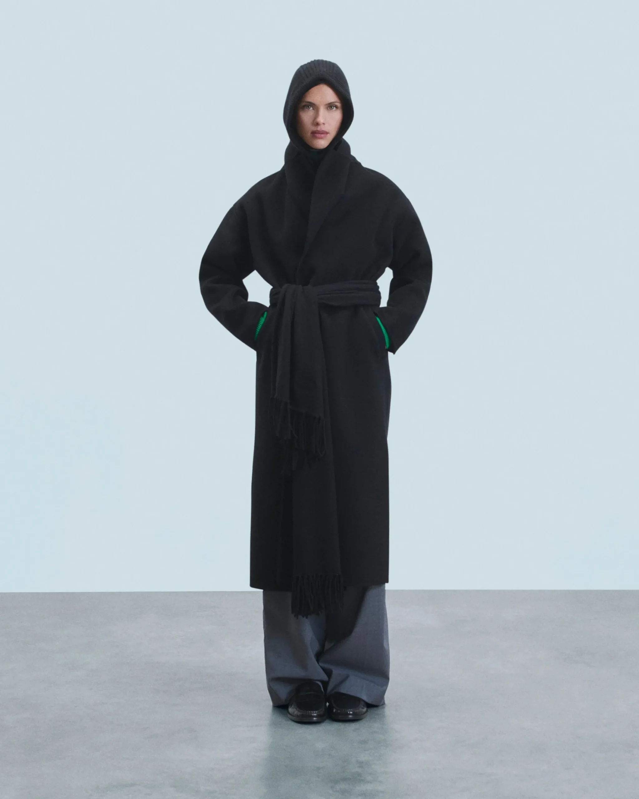 FROM FUTURE Outerwear Manteau Peig Noir New