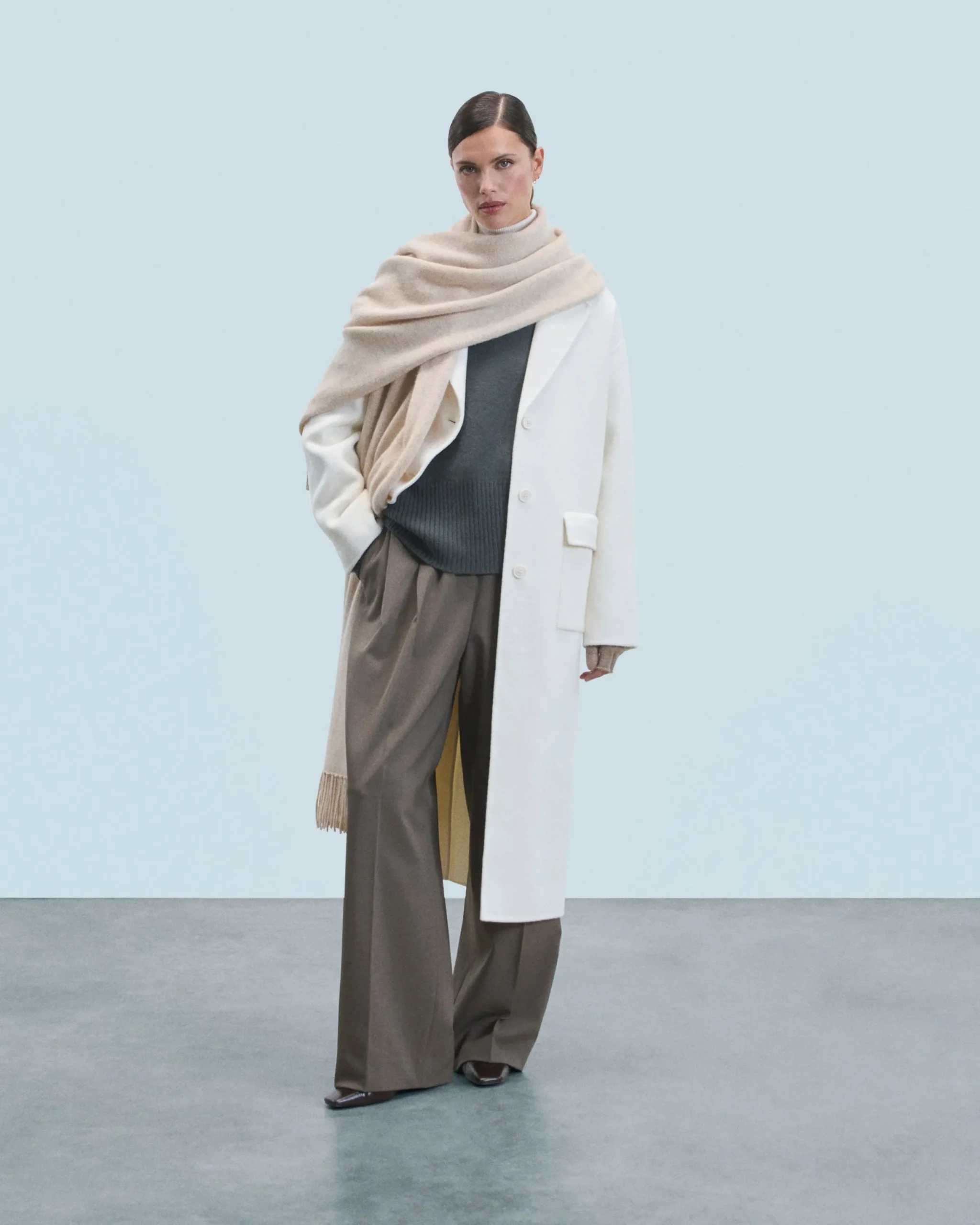FROM FUTURE Outerwear Manteau Poches Ecru Discount