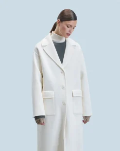 FROM FUTURE Outerwear Manteau Poches Ecru Discount