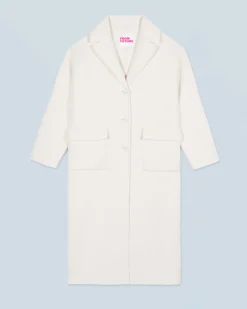 FROM FUTURE Outerwear Manteau Poches Ecru Discount