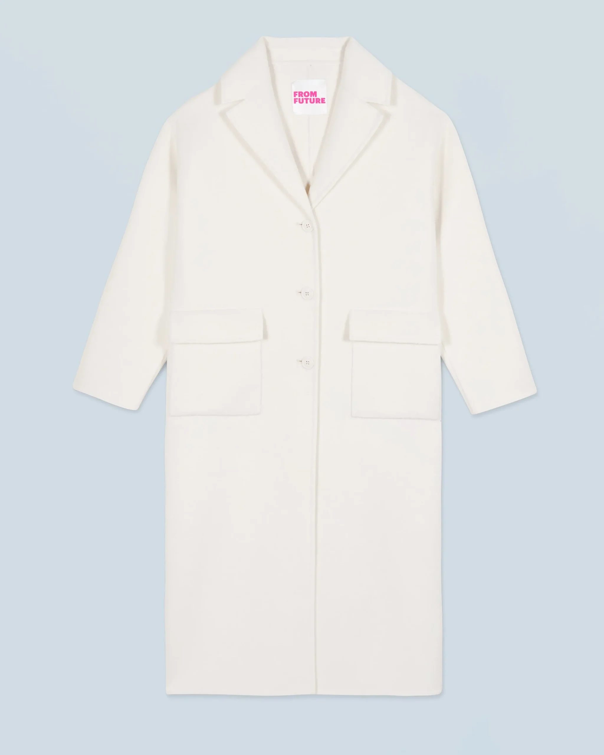 FROM FUTURE Outerwear Manteau Poches Ecru Discount
