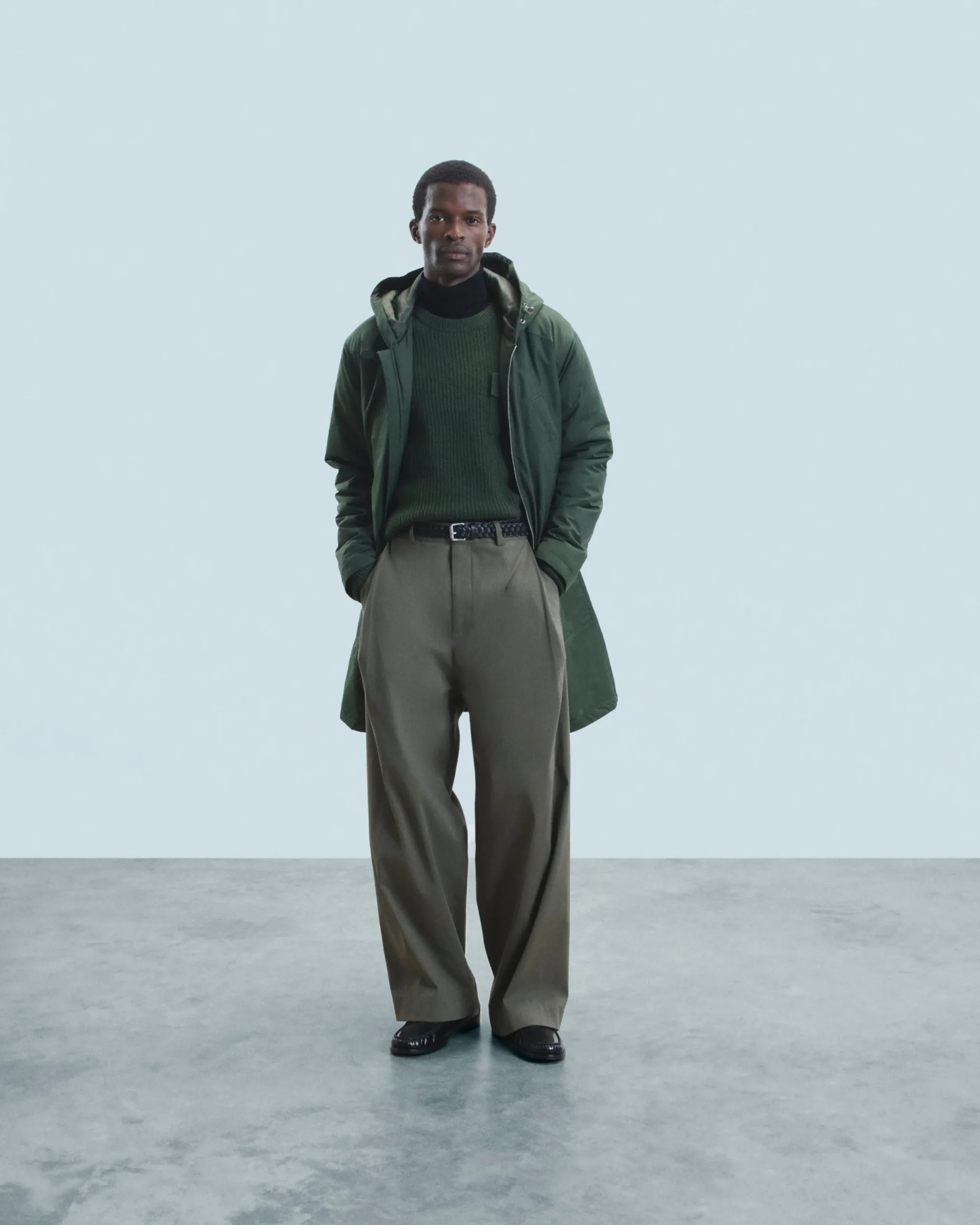 FROM FUTURE Outerwear Parka Kaki Cheap