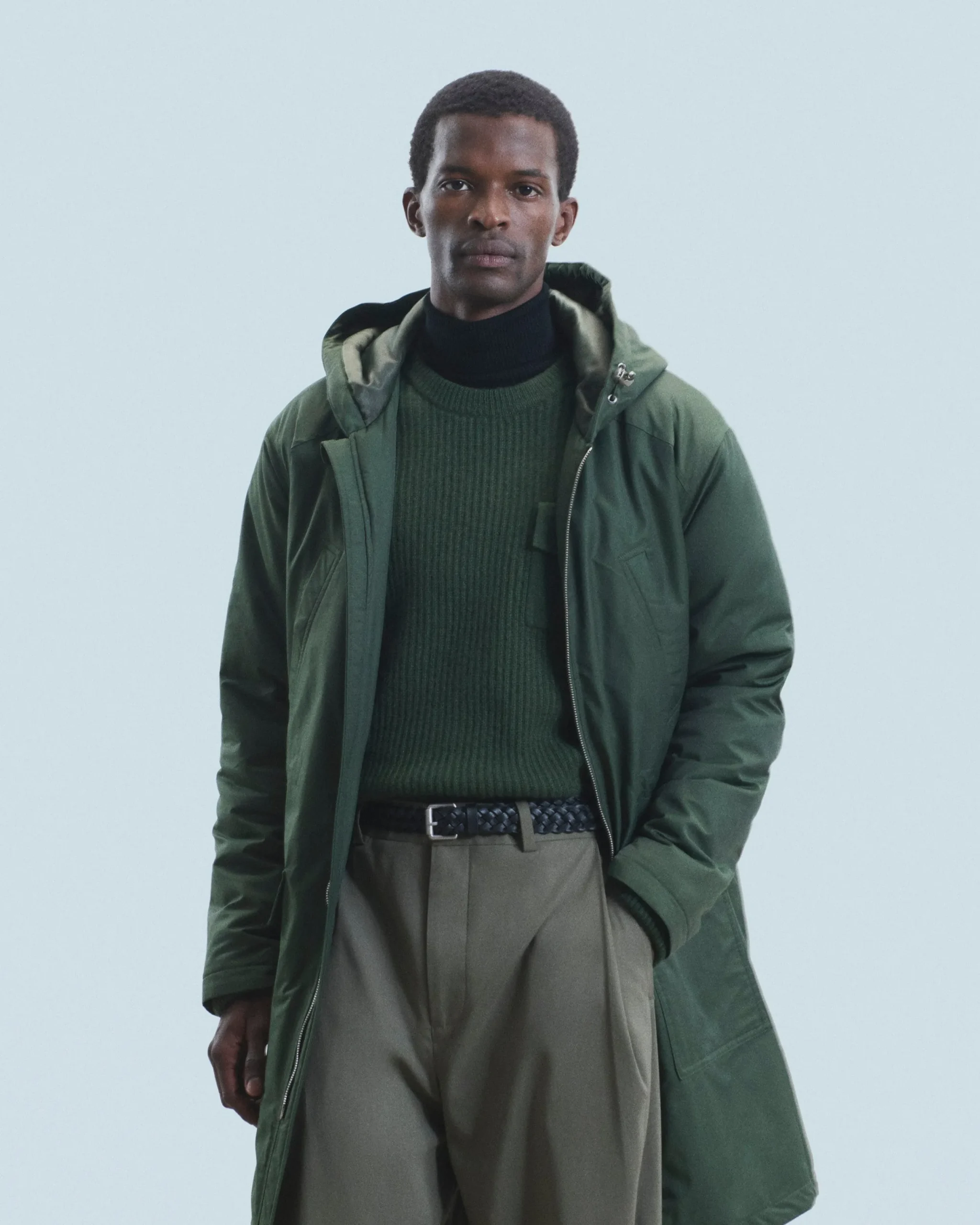 FROM FUTURE Outerwear Parka Kaki Cheap