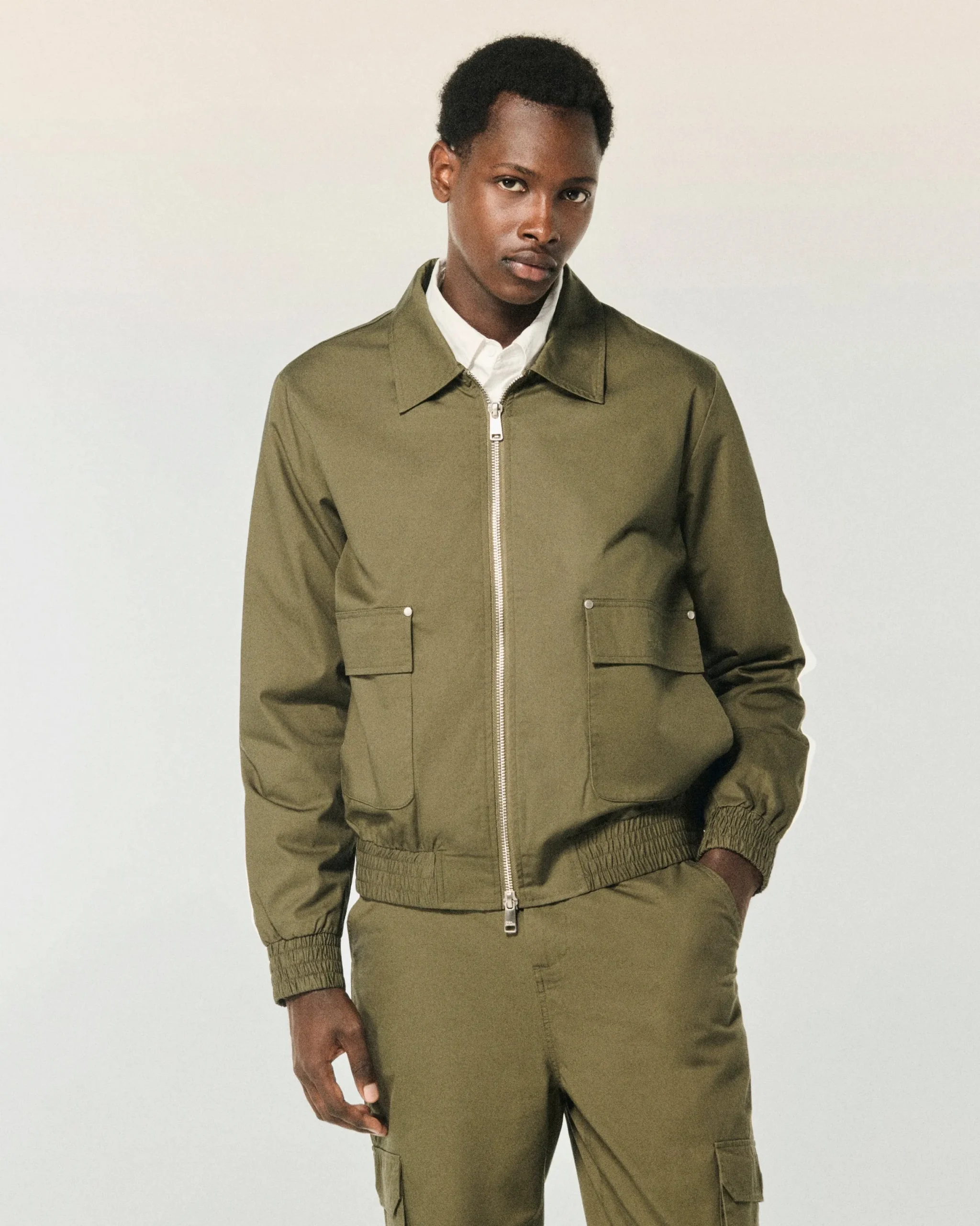 FROM FUTURE Outerwear Veste Kaki Best Sale