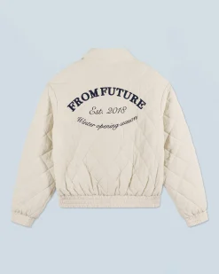 FROM FUTURE Outerwear Veste Bombers Matelassé Sable Discount