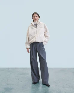 FROM FUTURE Outerwear Veste Sherpa Ecru Fashion