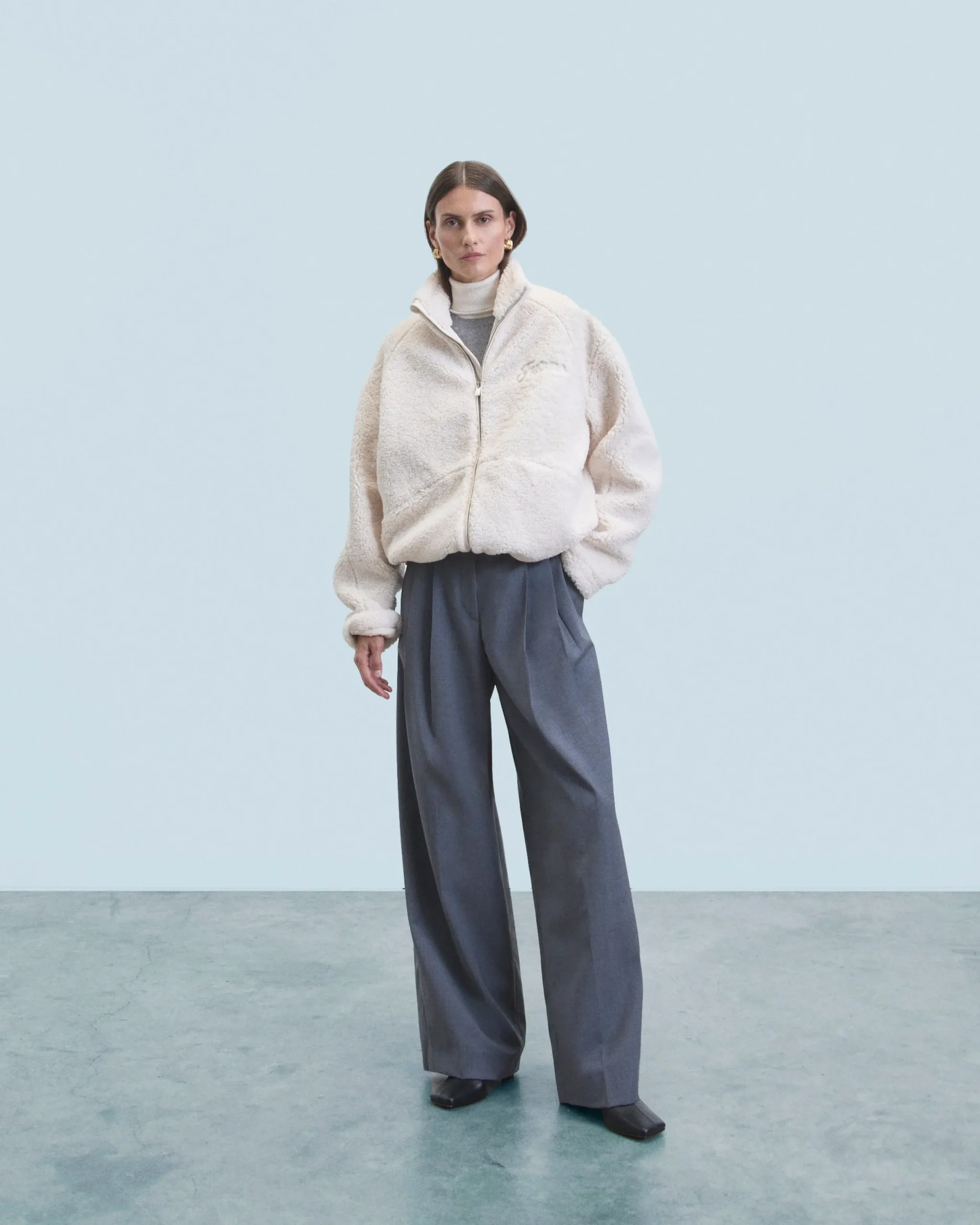 FROM FUTURE Outerwear Veste Sherpa Ecru Fashion