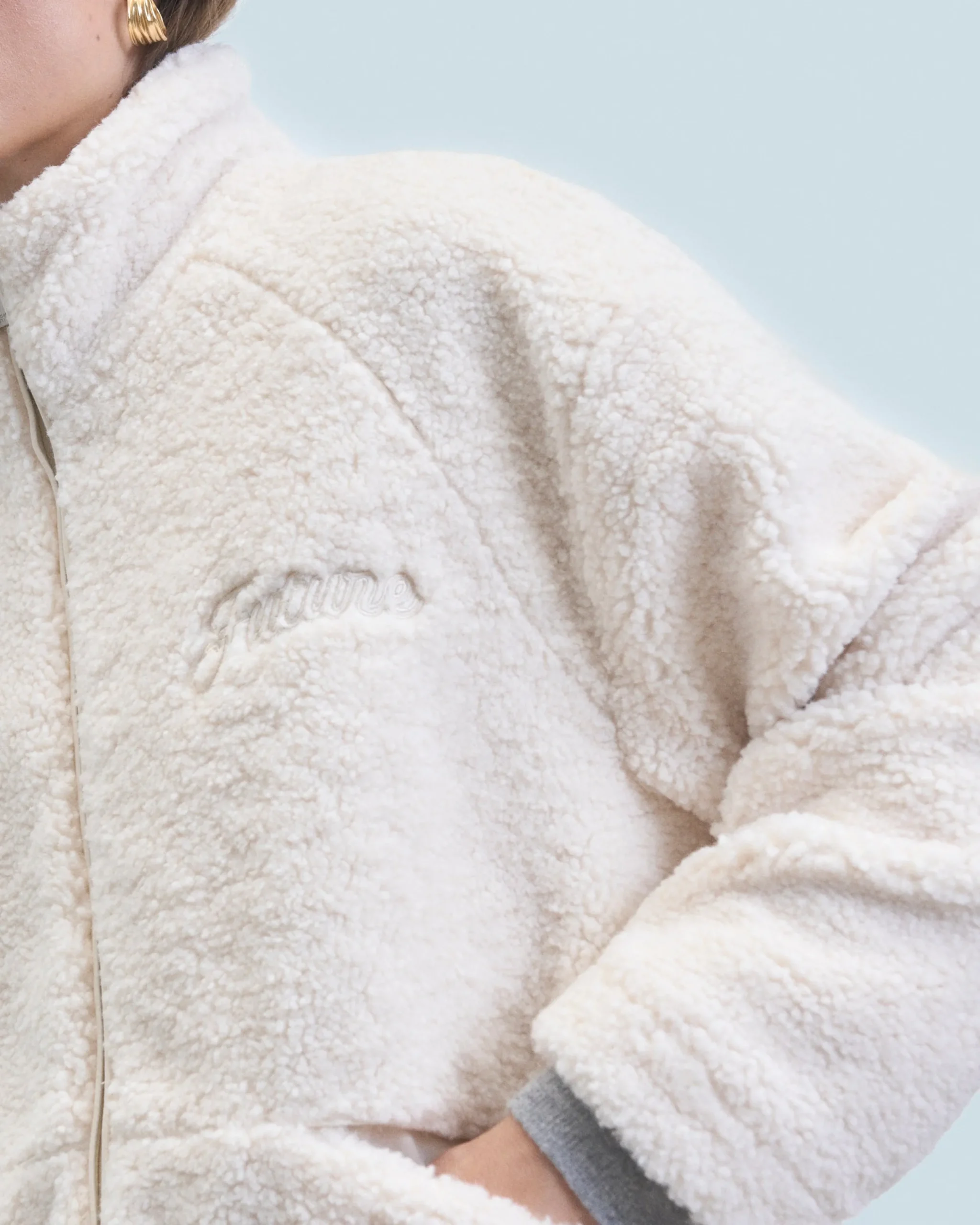 FROM FUTURE Outerwear Veste Sherpa Ecru Fashion