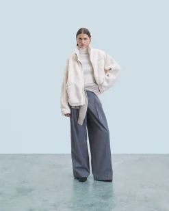 FROM FUTURE Outerwear Veste Sherpa Ecru Fashion