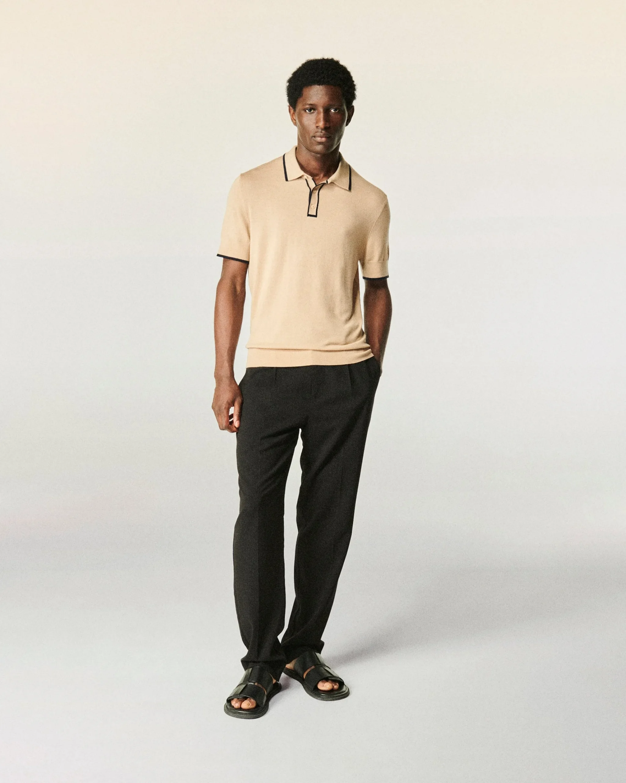 FROM FUTURE Pantalon Droit Tailoring Noir Discount