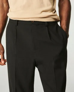 FROM FUTURE Pantalon Droit Tailoring Noir Discount