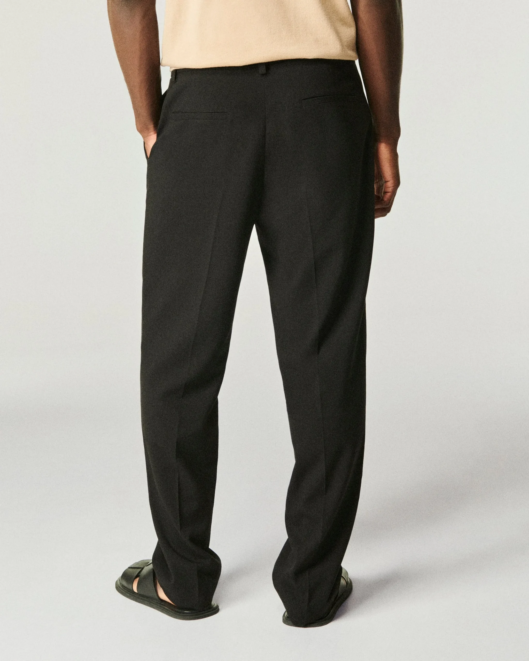 FROM FUTURE Pantalon Droit Tailoring Noir Discount
