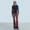 FROM FUTURE Pantalon Flare Mesh PassionateRose Hot