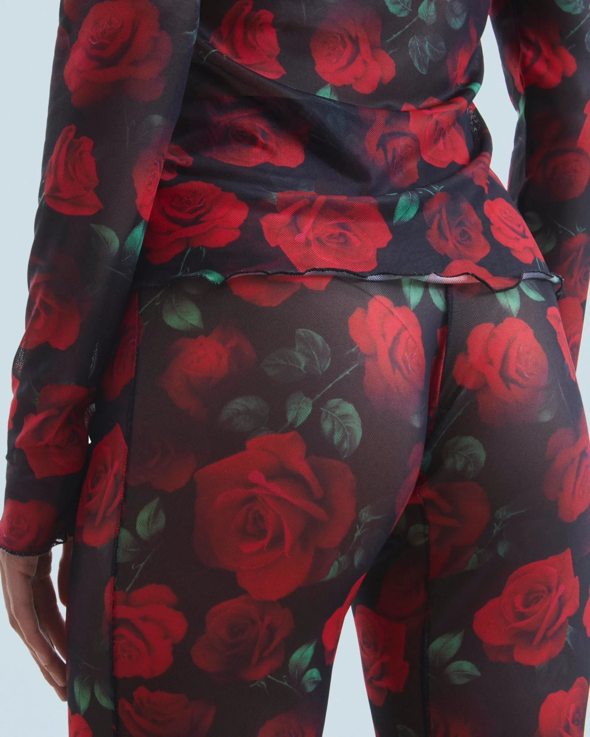 FROM FUTURE Pantalon Flare Mesh PassionateRose Hot