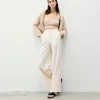 FROM FUTURE Pantalon Large Ecru Best