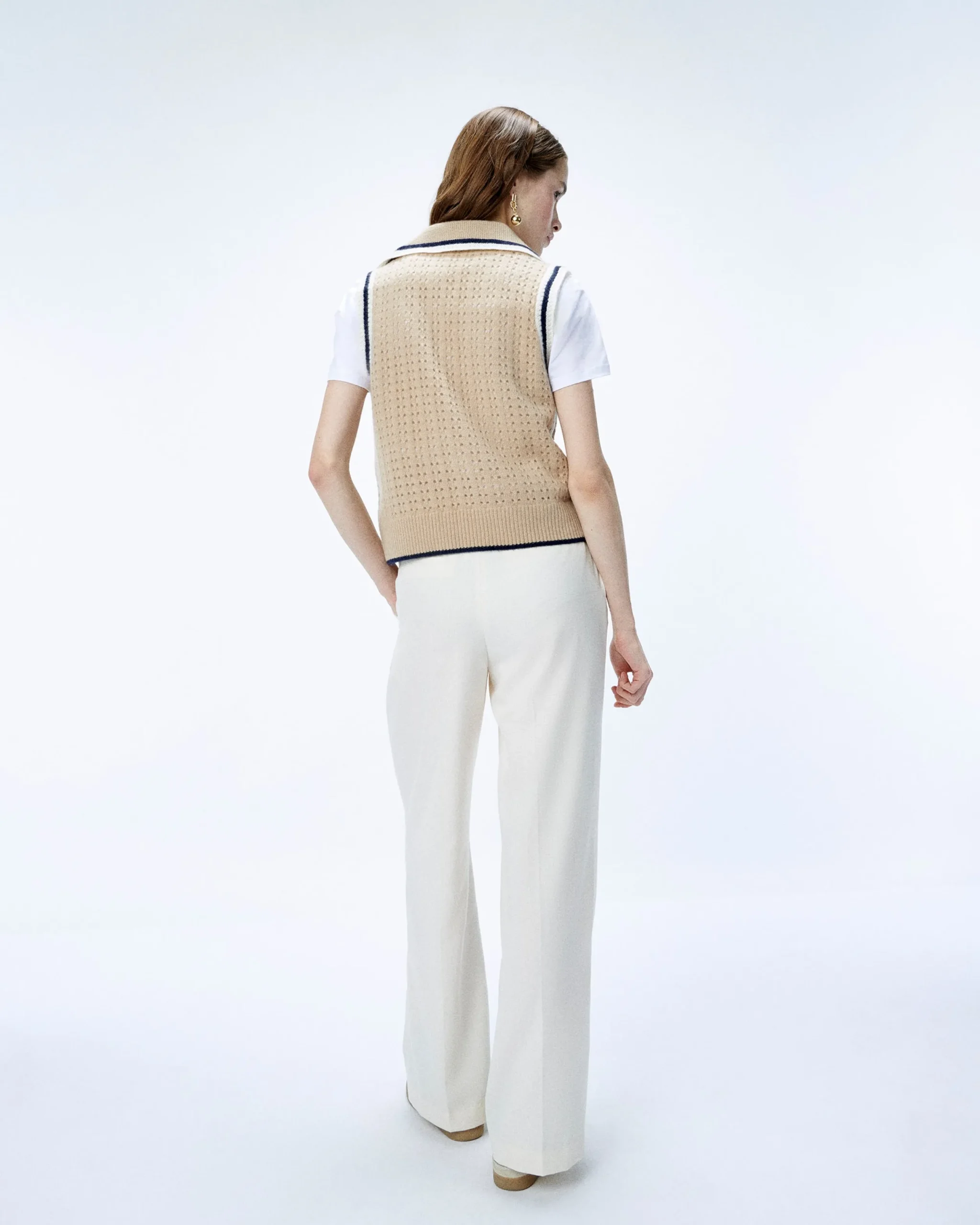 FROM FUTURE Pantalon Large Ecru Best