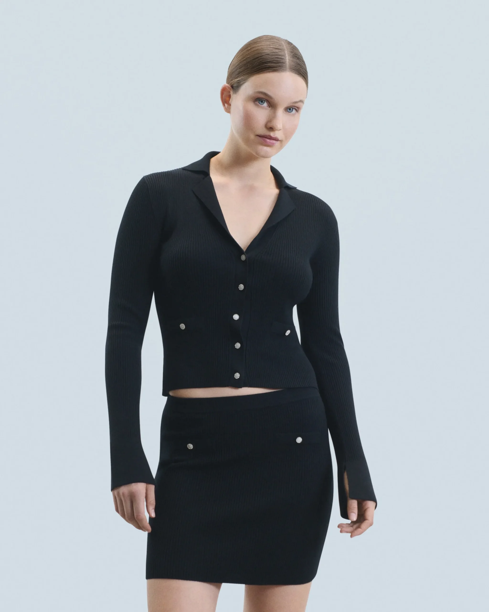 FROM FUTURE Pull Cardigan Noir Sale