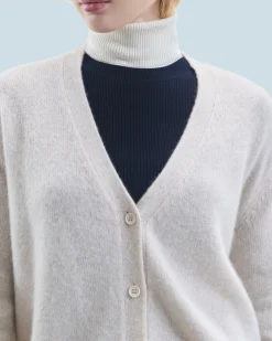 FROM FUTURE Pull Cardigan BeigeMouliné Outlet