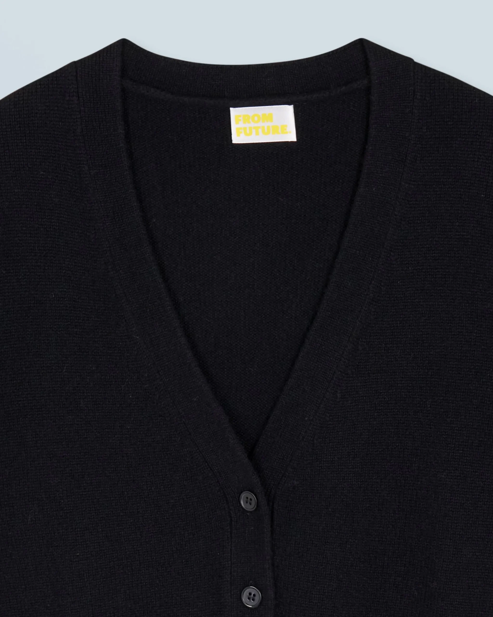 FROM FUTURE Pull Cardigan Noir Cheap