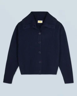 FROM FUTURE Pull Cardigan Navy Sale