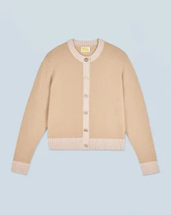 FROM FUTURE Pull Cardigan Beige Shop