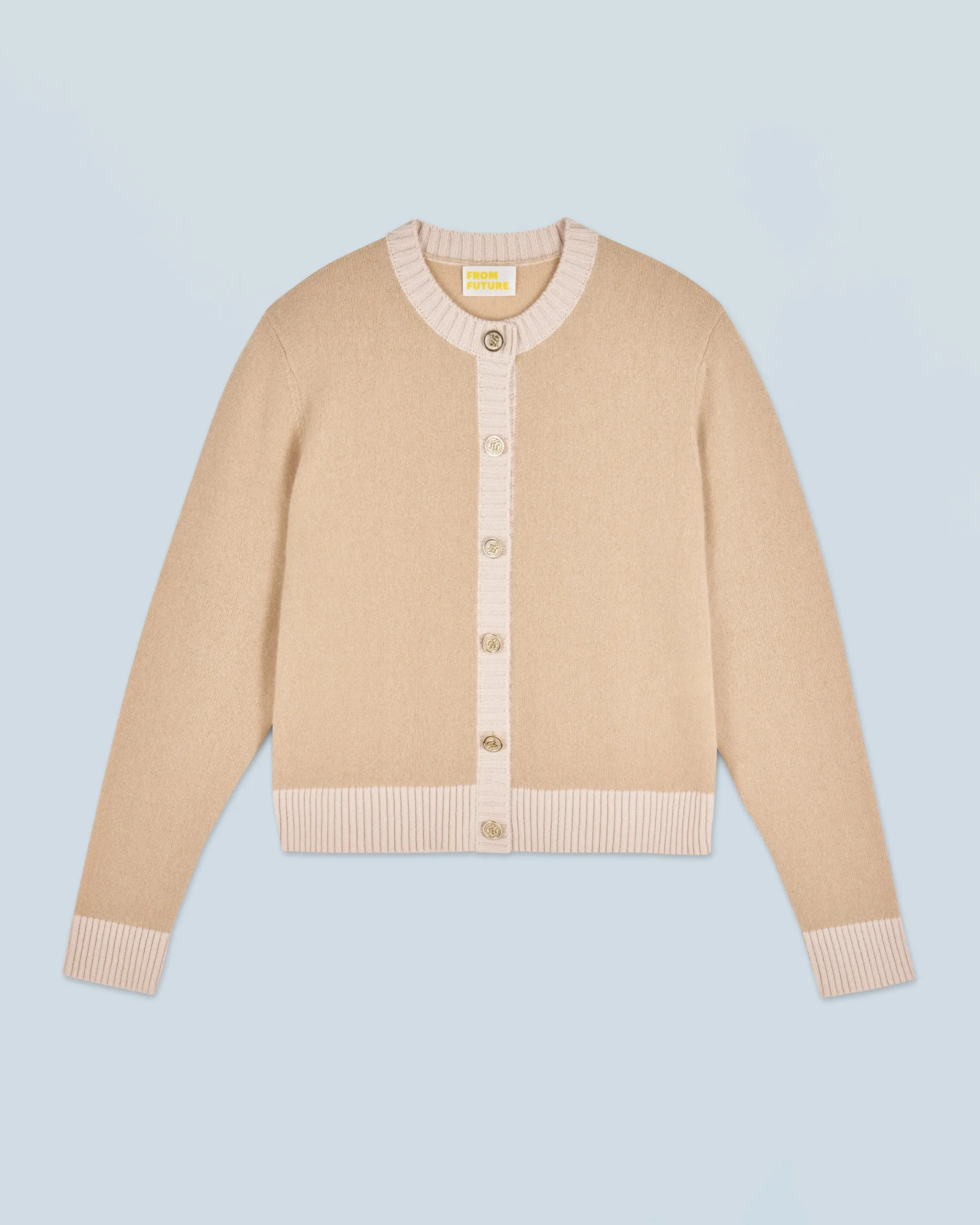 FROM FUTURE Pull Cardigan Beige Shop