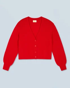FROM FUTURE Pull Cardigan HotRed Fashion