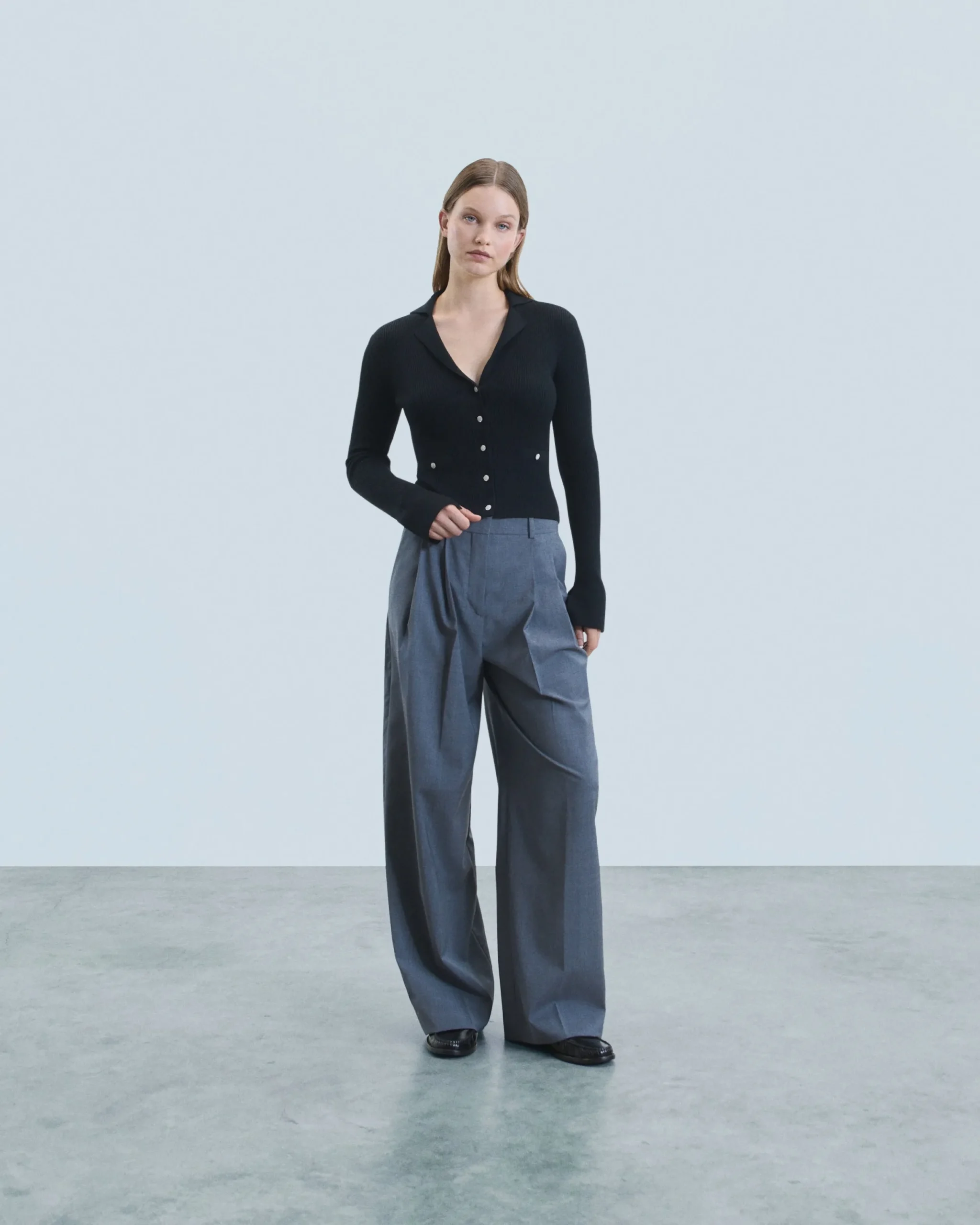 FROM FUTURE Pull Cardigan Noir Sale