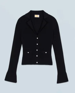 FROM FUTURE Pull Cardigan Noir Sale