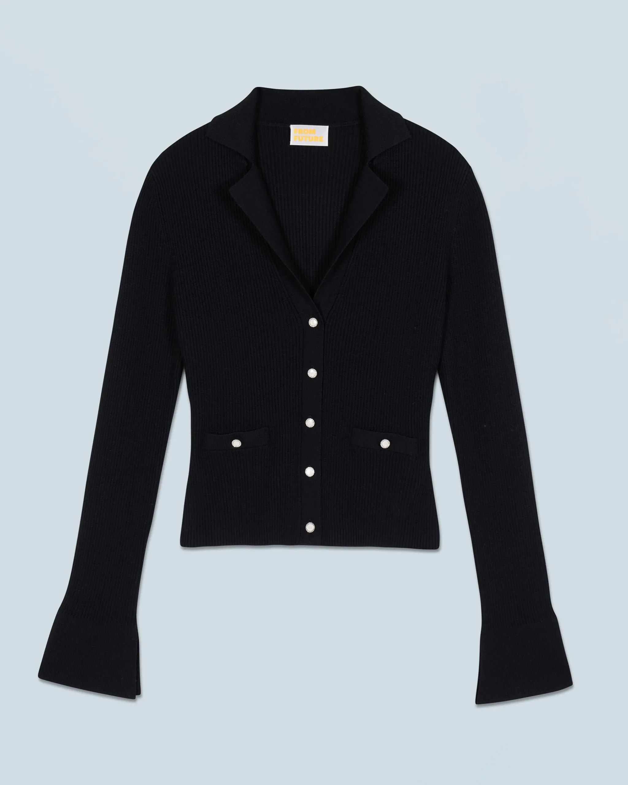 FROM FUTURE Pull Cardigan Noir Sale