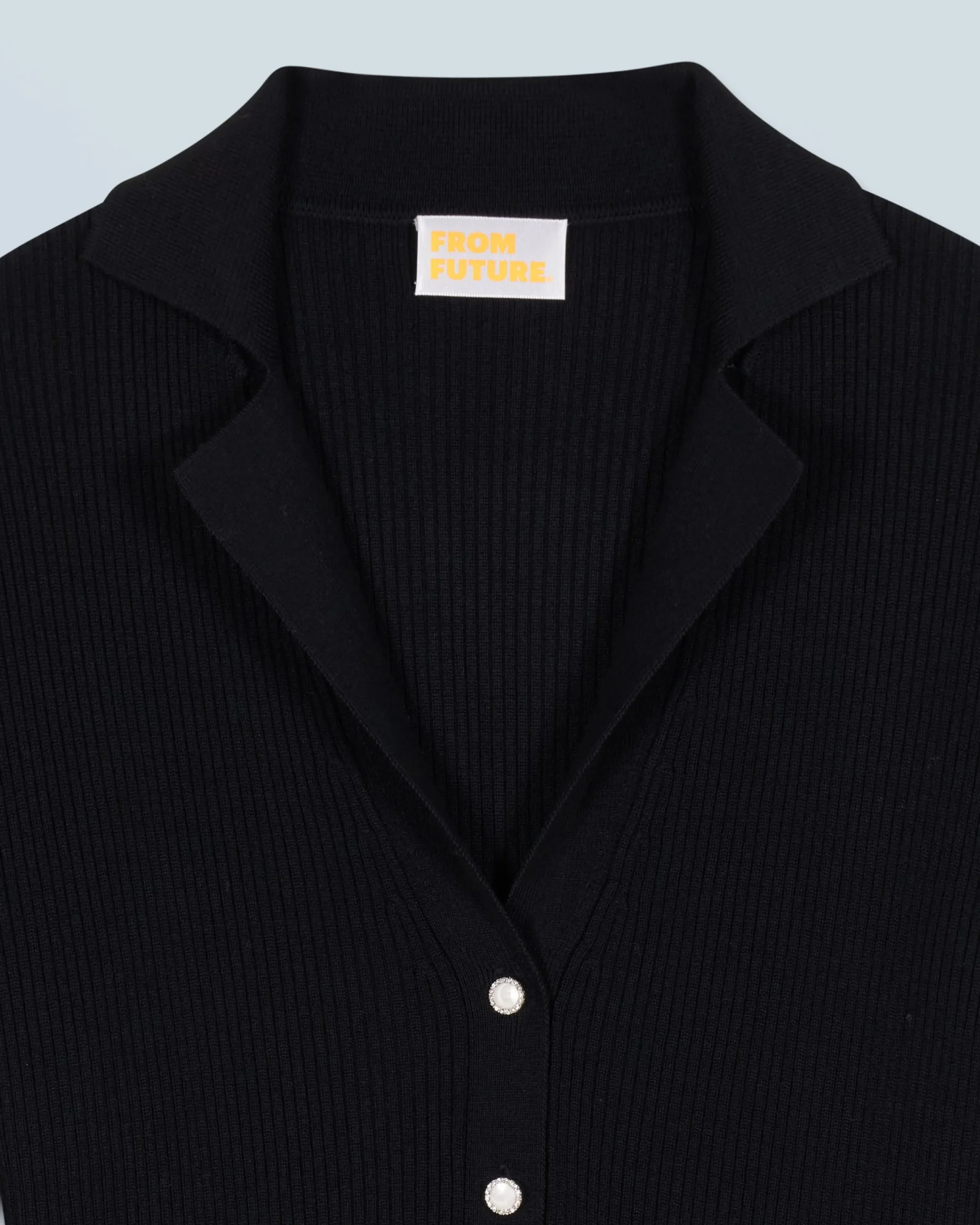 FROM FUTURE Pull Cardigan Noir Sale