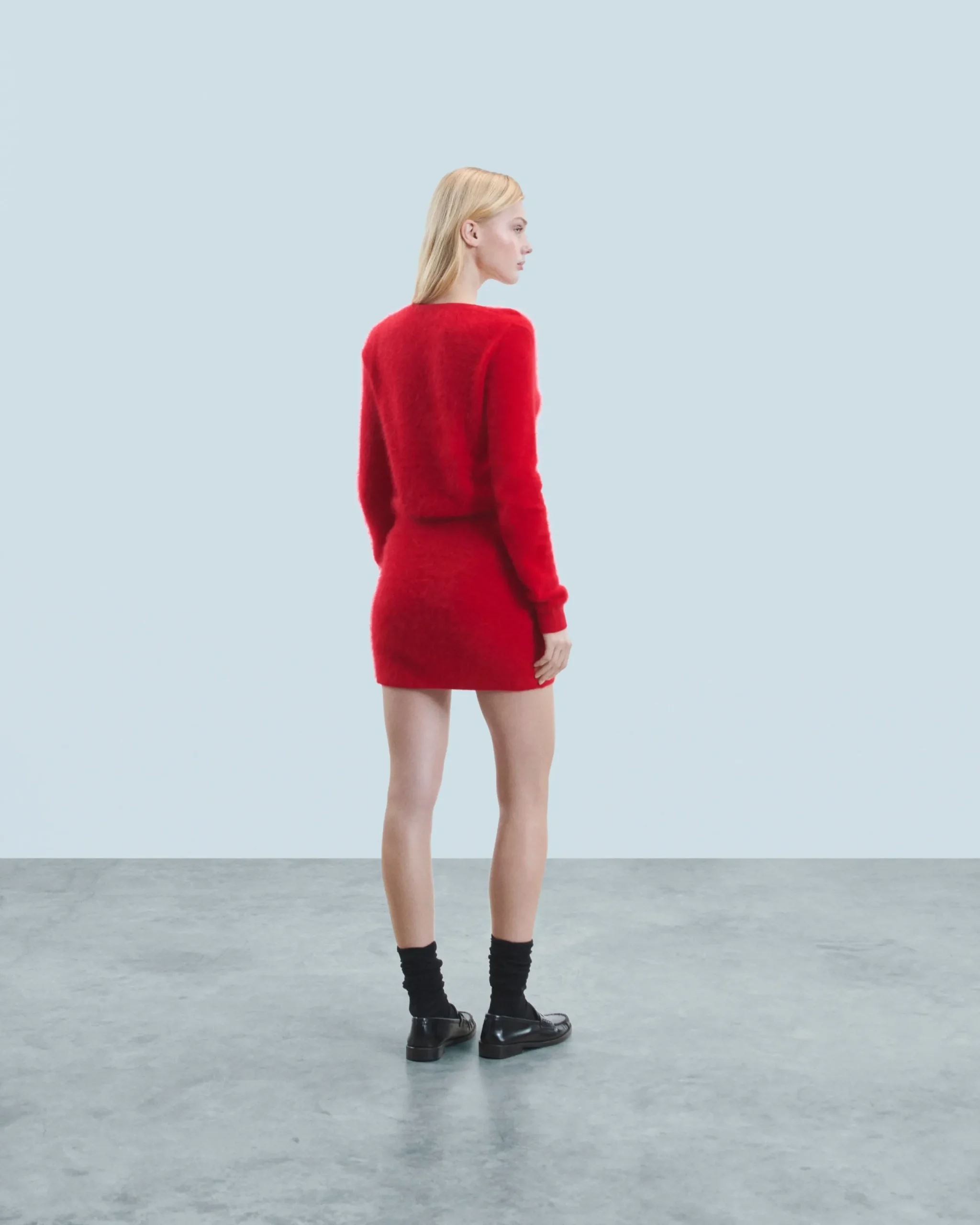 FROM FUTURE Pull Cardigan en Cachemire Brossé Boutons Bijoux HotRed Store
