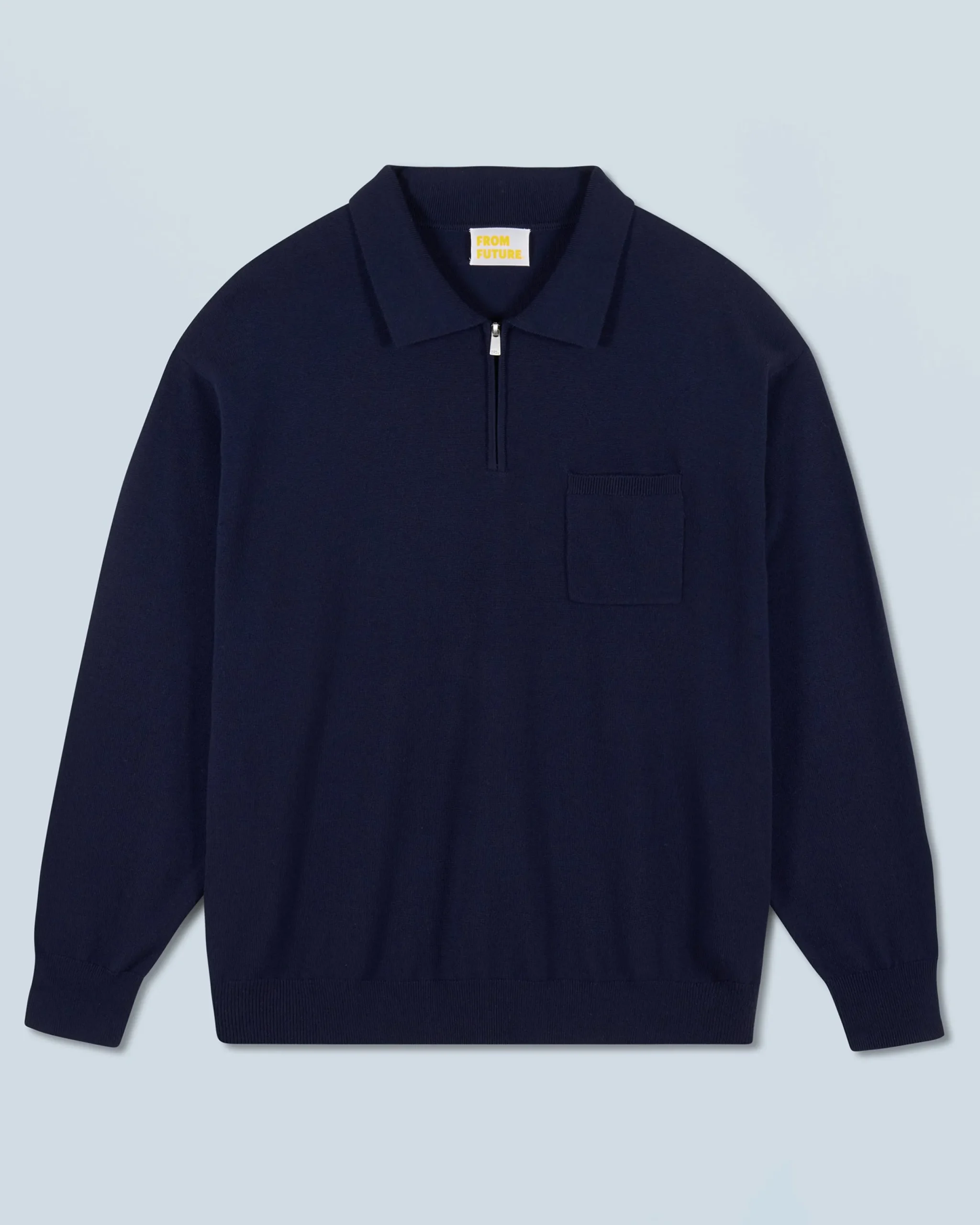 FROM FUTURE Pull Col Camionneur Navy Hot