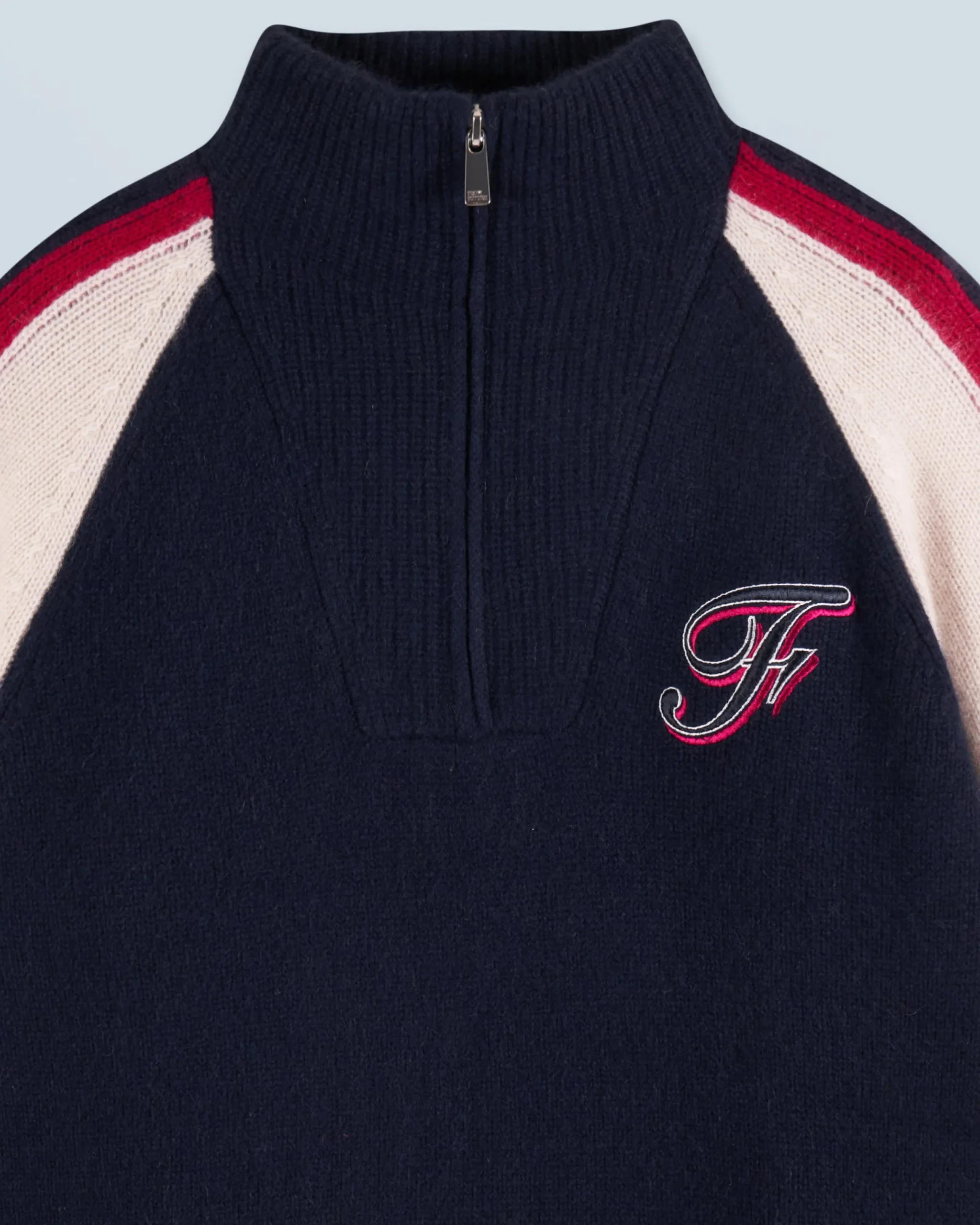 FROM FUTURE Pull Col Camionneur Navy Cheap