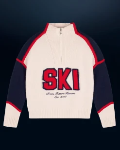 FROM FUTURE Pull Col Camionneur Sable Fashion