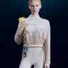 FROM FUTURE Pull Col Montant Beige Flash Sale