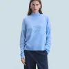 FROM FUTURE Pull Col Montant FairyBlue Fashion